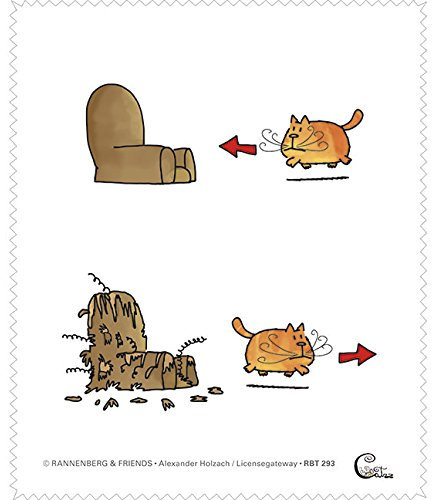 Brillenputztuch - Katze -Catzz - Schicker Wohnen 15x18cm