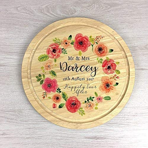 Personalised Wooden Wedding Platter, Chopping Board, Gift - 3 colour options
