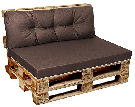 Garden Factory Cojines para palets, Cojines para Sofas de palets Asiento, Respaldo o Juego V1 (Respaldo Acolchado 120x40)