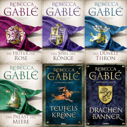 Rebecca Gablé Waringham Saga in 6 Bänden + 1 exklusives Postkartenset