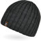 Neverless® Beanie Herren Strick-Mütze Winter-Mütze Rippstrick Optik dunkelgrau