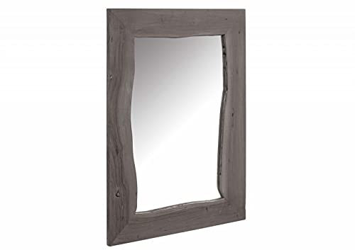 MASSIVMOEBEL24.DE Spiegel Akazie 100x3x70 grau lackiert Pure Acacia #913