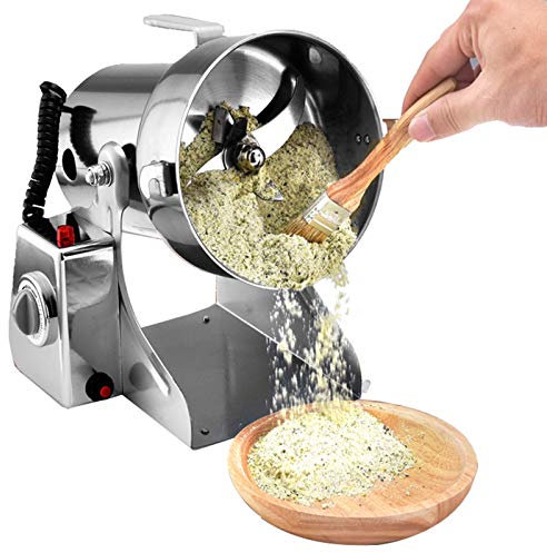 DFGENLY Molino de Cereales Eléctrico, Molino de Grano de Acero Inoxidable para Hogar Comercial, Columpio Medicina Herbaria Molino Granos Café Molinillo Molienda Especias Maíz Grinder