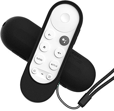 Silicone Cover Compatible with Google Chromecast 4k Remote, Anti-Scratch Shockproof Case, Anti-lost with Hand Strap for Google TV Chromecast Remote Cover