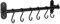 AUNMAS Pot Rack, Pots and Pans Hanging Rack Rail with 6 Hooks, Pot Hangers for Kitchen Wall Mounted Black