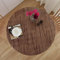 NLMUVW Tovaglia rotonda in vinile con bordo elastico, 100% impermeabile, a prova di olio, in PVC, facile da pulire, per interni ed esterni, in legno scuro, 101,6-111,8 cm