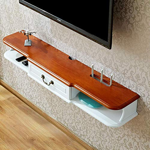 FHKBB floating shelf Floating Component Shelf Wall-mounted TV Cabinet Set Top Box Shelf for DVD/Blu-Ray Players Satellite TV Box Cable Box (Color : A)