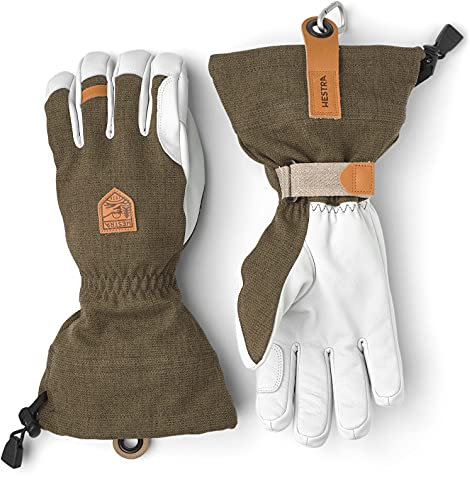 Hestra M's Army Leather Patrol Gauntlet 5-Finger Handschuhe oliv