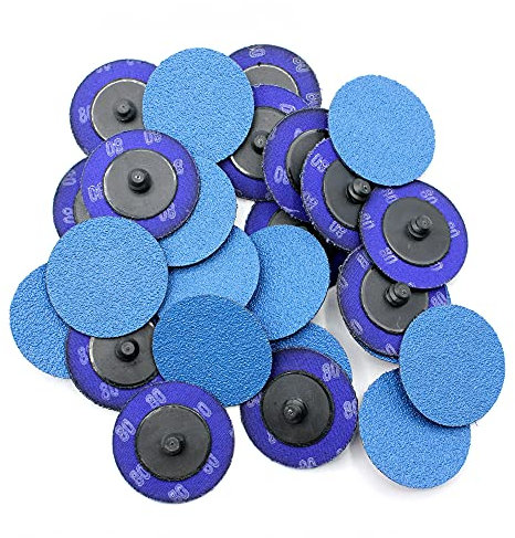 10x Schleifscheiben Körnung 120 Schleifpapier kompatibel mit Roloc 50mm Schleifscheibe Papierscheibe Schnellwechselscheiben für Schleifen, Polieren oder für Rostentfernung