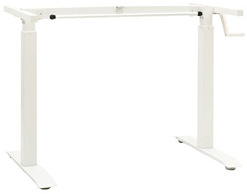 Susany Schreibtisch-Gestell Höhenverstellbar (71-113 cm),Breite (102-160 cm),Manuell Handkurbel Tischgestell Arbeitstisch Schreibtischgestell Schreibtischrahmen aus Kohlenstoffstahl