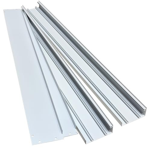 LED ATOMANT Lot de 10 Kit de Pose en Saillie pour Panneau LED Slim 60x60cm, Aluminium Laqué Blanc, Panneau Non Inclus