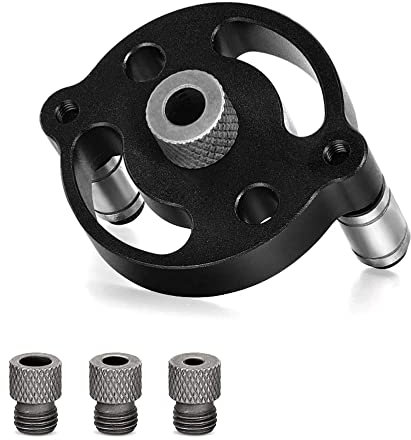 Bestgle Posizionatore di Perforazione per Fori Dritti Guida per Trapano Tassello per Legno Posizionatore di Perforazione Posizionatore con 3 Fori Diverse Misure 6mm / 8mm / 10mm