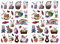 Oblique Unique® Osterhasen Ostereier Sticker Eier Aufkleber für Ostern Deko Osterdekoration Selbstklebend als Verzierung zum Scrapbooking Basteln