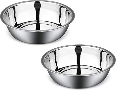 OXYEFEI Hundenapf/Katzennapf, 2 Stück à 400ml hundenapf Edelstahl,Ersatzschüssel, Geeignet für kleine bis mittelgroße Katzen/Hunde (Separate Schüssel)