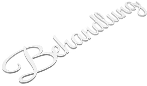 Zwayve Behandlung Türschild Schriftzug Firma Name Wandschild Selbstklebend Weiß