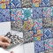 60 Stück Fliesenaufkleber 10x10 cm für Küche und Bad - Klebefliesen, Mosaikfliesen - selbstklebende Fliesen SET // Design: Spanisch