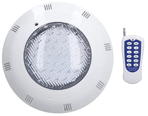 Fockety Luce LED per Piscina Interrata, AC12V RGB Multi Color IP68 Luce Subacquea a LED Impermeabile con Telecomando, Lampada per Laghetto Sommergibile Ad Alta luminosità per Piscine (45 W)