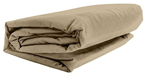 GMD Living Mr. Sandman Spannbettlaken ELASTAN Classic, Farbe:278-cappuccino, Größe:180-200 x 200-220 cm