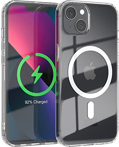 EAZY CASE - Premium Crystal TPU Hülle kompatibel mit iPhone 13 kompatibel mit Qi-Charging, Silikonhülle mit Kameraschutz, Slimcover, Handyhülle, Backcover, Durchsichtig, Transparent