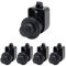 Purocean Verbesserte 5 Sets Metall Druckknopf Riegel Rv Fach Riegel Push Catches Knopf für RV Camper Caravan Yacht Boot (schwarz)