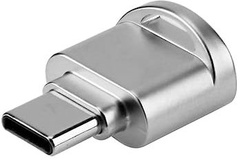 Mini Type C SD Card Reader with USB 3.1 Super Speed - Compatible with TF/Micro SDXC/SDHM Card, USB C to SD Card Adapter, Portable OTG Adapter (Silver)