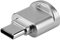 Mini Type C SD Card Reader with USB 3.1 Super Speed - Compatible with TF/Micro SDXC/SDHM Card, USB C to SD Card Adapter, Portable OTG Adapter (Silver)