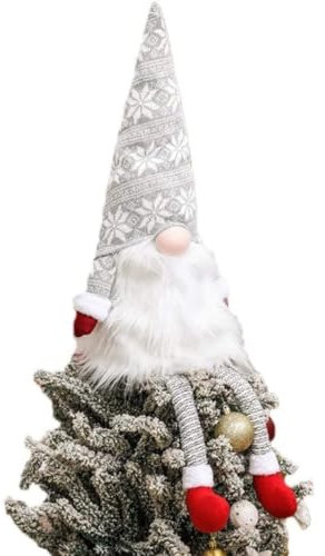 Christmas Tree Toppers, Gnome Christmas Tree Topper,Gnome Christmas Ornaments Santa Gnomes Plush Party Decoration Ornament Supplies