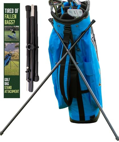 Golf Bag Stand Attachment Foldable Legs Only | Portable Attachment Legs Only Golf Stand | Lightweight Holder Stand for Mens Golf Bags Preventing Cart Bag Falls and Golf Club Damage