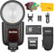 GODOX V1 Pro S V1Pro S Round Head Kamera Blitzgerät kompatibel für Sony, 2.4G Wireless TTL Speedlight Strobe, HSS 1/8000s, 2980mAh Li-ion Batterie