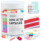 HIONXMGA Love Capsule Letters Message in a Plastic Bottle, DIY Gifts for Him Her Boyrfiend Girlfriend Mom Birthday Anniversary Valentines Christmas (90pcs Mixed Color Lovely Pills)
