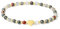 MetJakt Handgemachter Naturstein Perlenarmband 4MM Mini Stretch Armband Energiearmbänder 18k vergoldet Herz Armbänder für Damen Damenschmuck Echtes (Afrikanischer Blutstein)