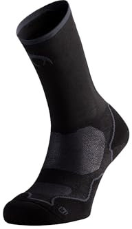Lurbel Desafio Five Compression, Calcetín compresivo, calcetines de trail running, calcetines sin costuras, calcetín anti-ampollas, calcetín alto. Unisex (M (39-41), Negro)
