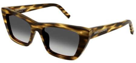 SAINT LAURENT Womens SL 276 MICA-042 Sunglasses, Havana-Havana-Grey, 53