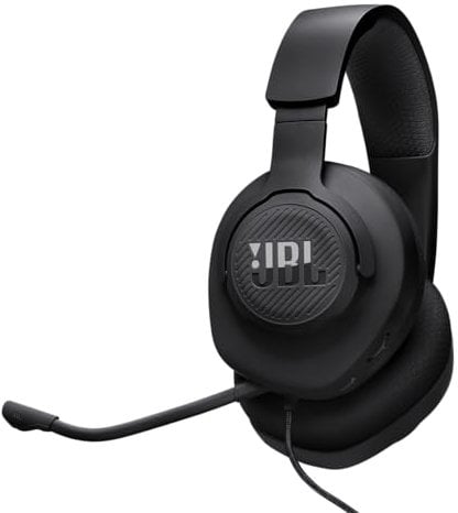 JBL Quantum 100M2 Kabelgebundenes Over-Ear Gaming Headset mit JBL QuantumSOUND Signature, 3,5-mm-Klinke, Multi-Plattform-Kompatibilität und abnehmbarem Mikrofon mit Stummschaltungsoption, Schwarz