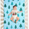 JISEN Spannbettlaken für Kinderbett, Weihnachtsmotiv, Cartoon-Baum, für Jungen und Mädchen, Kinderbett-Matratzenbezug, Baby-Bettlaken für Standard-Krippen- und Kleinkindmatratze, weich, atmungsaktiv,