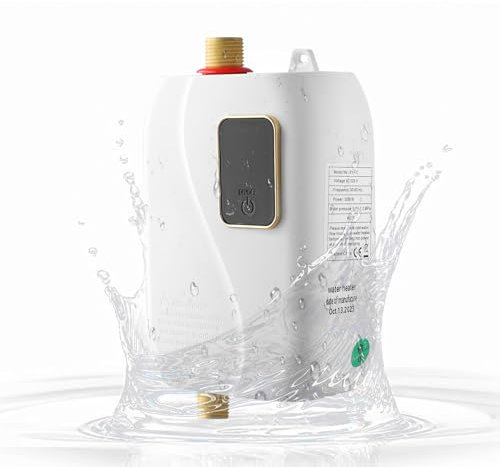 Chauffe-eau Électrique Instantané 3000W,Chauffe-eau Sous Évier avec Écran LCD,Système de Chauffage Électrique Sans Réservoir avec Système d'Alimentation Écoénergétique pour Éviers, Lavabos et Douches