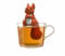 Winkee - Cute Animal Teesieb I Tee Ei für losen Tee I Tea Infuser lustig I Teesieb für Tasse I Gewürzsieb Silikon I Teekugel-Tier-Figur (Eichhörnchen)