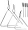 ifundom 3 Sätze Dreieck Eisen Musikinstrument Dreieck Hand Percussion Kinder Musikspielzeug Dreieck Instrument Kinderspielzeug Musikinstrument Dreieck Kinder Instrument Spielzeug Silber