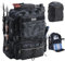 Goture Angelrucksack, Angelzubehör-Rucksack mit Zwei Rutenhaltern und Regenschutz, Wasserabweisende Angelgerätetasche mit verstellbarem Fach und 8 Ködertaschen, 45-Liter-Angelgeräte-Rucksack