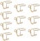 VARKAGE 10 Stück Verstellbare Fingernagel Ringe, Nail Rings, Größenverstellbare Fingernagelringe für Künstliche Nägel, Nagelkunst Dekoration (Gold)