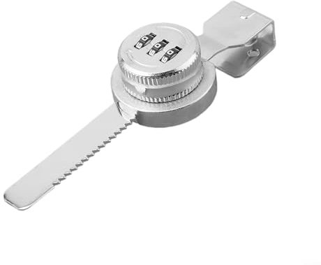 Schrankschloss aus Stahl für Glastüren, doppelt offenes Design, einfache Installation (Silber)