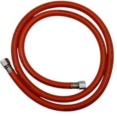 Tubo del gas 1,5 m, 150 cm, 2 x 1/4, filettatura sinistra, resistente all'inverno, 30°, tubo del gas propano, tubo di propano, riduttore di pressione, tubo di prolunga per propano butano per barbecue