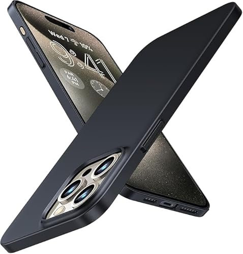 FAOMSEBS Slim Fit for iPhone 16 Pro Case [Ultra Thin as No Cover on] [Matte Skin Feel] [Anti-Slip & Sweat-proof] Protective Cover for iPhone 16 Pro Phone Case Slim 6.3'' 2024, Black