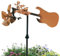 Moulin à vent musical en acier inoxydable - Fait à la main - Moulin à vent de jardin en métal - Moulin à vent en métal fait à la main - Carillon éolien avec design de batterie - Moulin à vent pour le