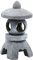 Linterna de piedra japonesa, estatuas de pagoda japonesa, linterna de pagoda solar impermeable, 5.1x5.3x10.2 pulgadas de piedra decorativa para balcón de césped de jardín, patio, estatuas solares