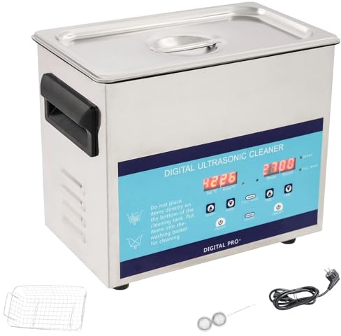 Ultraschallreinigungsgerät 3l, Ultraschallreiniger mit Heizung Timer, 100 W Heizung, 120W Ultraschall, 40KHz Ultraschallgerät für die Reinigung von Schmuck, Brillenteilen, 26.5 * 16.5 * 21.5cm