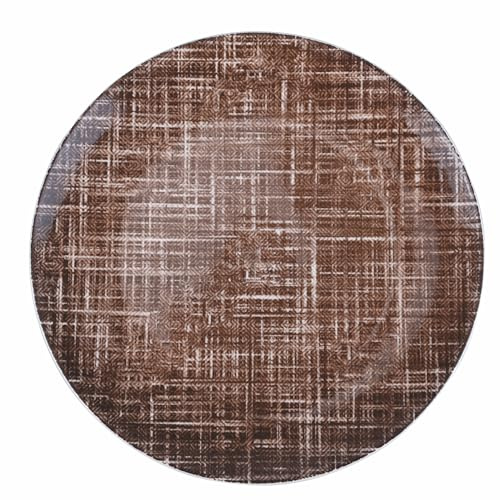 Lot de 6 assiettes plates en porcelaine, marron, texture