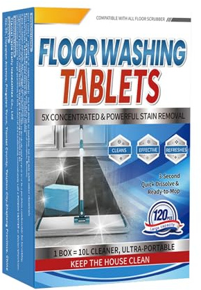 KOAHDE Floor Cleaning Sheet Tile,Concentrated Soluble Dry Cleaning Sheets,120PCS,Multi-Effect Portable Mopping Solution for Tiles,Hardwood,MarbleCleaning Tablets