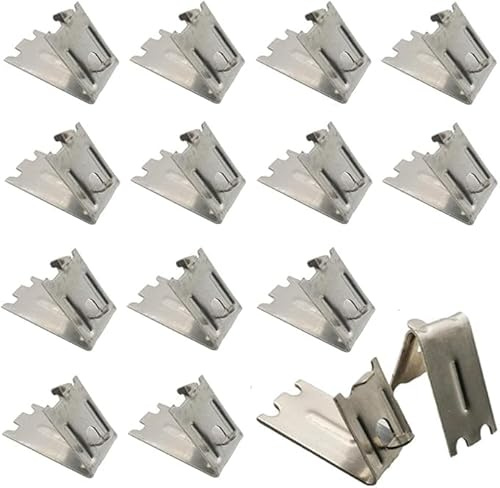 Kühlschrank Regal Clip 30 Stück Regalbodenträger Kühlschrank Bodenträger Regal Edelstahl Regalbodenträger zum Einhängen Ersatz Winkelbodenträger Gefrierschrank Winkelbodenträger Metall Bodenträger