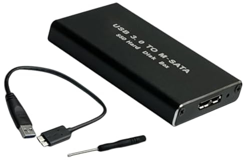Werkzeuglose Installation MSATA auf USB 3.0 Laufwerksgehäuse, Aluminiumgehäuse für 22 x 30 mm, 22 x 42 mm Aluminiumbox